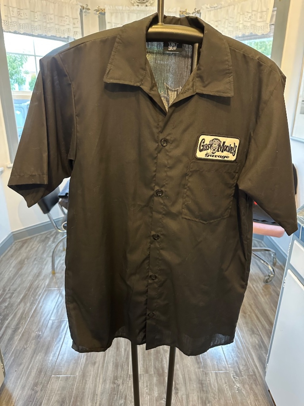 Gas Monkey Mens Dress Shirt Black Medium - Picture 10 of 10